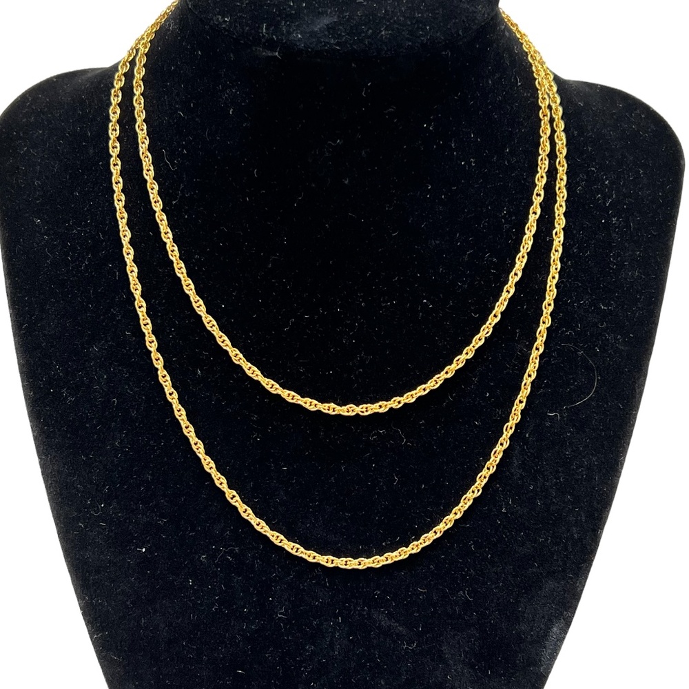 GOLD TONE SPIGA CHAIN 30" NECKLACE